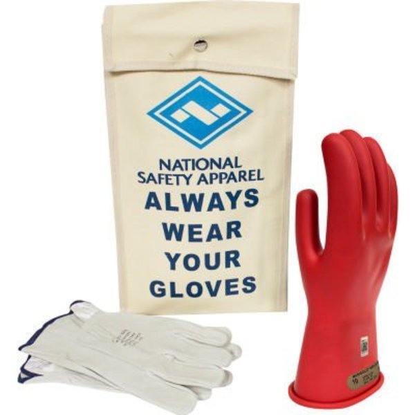 National Safety Apparel ArcGuard® Class 00 ArcGuard Rubber Voltage Glove Kit, Red, Size 11, KITGC00R11 KITGC00R11